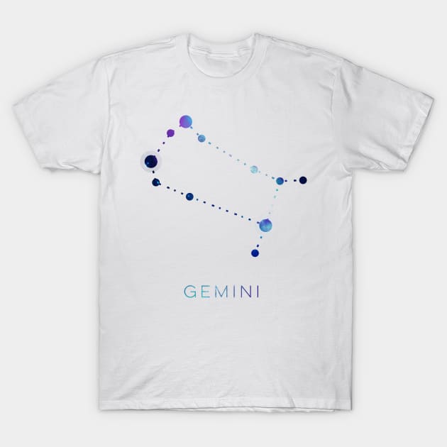 GEMINI STAR CONSTELLATION ZODIAC SIGN T-Shirt by deificusArt